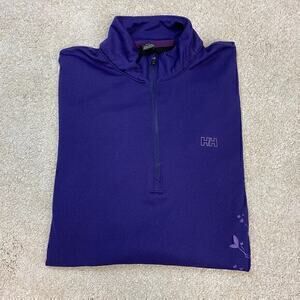 Helly Hansen Snowflake Graphic 1/4 Zip Pullover LIFA Base Layer Top Size M